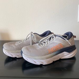 HOKA One One Bondi 7, Size 8.5W, Women’s Grey Shoes